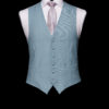 Single breasted cornflower blue wool waistcoat