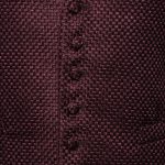 Dark purple silk and linen large basket weave woven waistcoat 