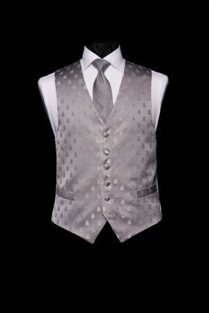 Silver silk bee waistcoat