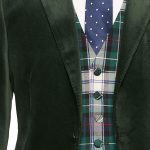 Green velvet single breasted jacket
