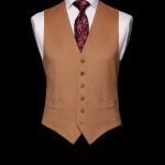 Buff camel coloured cashmere waistcoat