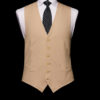 Single breasted buff wool waistcoat