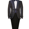 Navy blue brocade dinner jacket