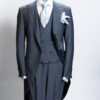 Blue mohair and wool three piece morning suit