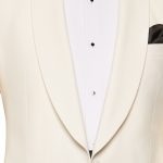 White shoal collar dinner jacket