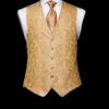 Grey silk ice blue paisley waistcoat with ice blue silk piping