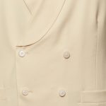 Ivory wool double breasted waistcoat