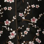Black silk base limited edition silk embroidered waistcoat with silk piping