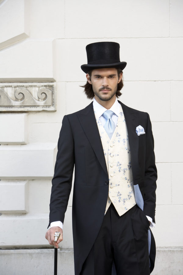 Plain black mohair and wool light weight morning suit 1 Plain black mohair and wool light weight morning suit