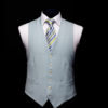 Light sky blue wool gaberdine single breasted waistcoat