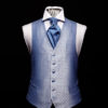 Blue diamond pattern silk lurex waistcoat