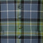 Blue and green tartan waistcoat