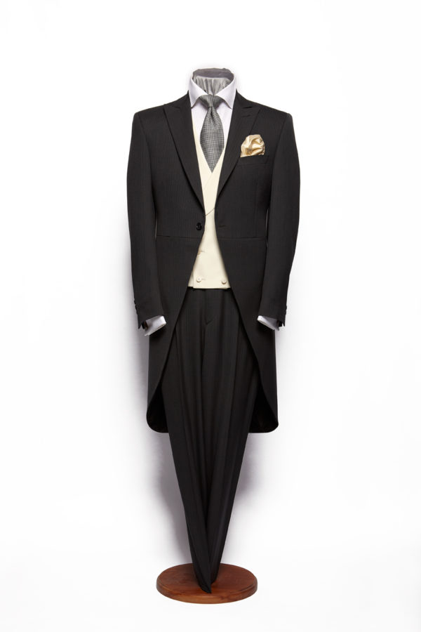 Light weight wool grey herringbone morning suit 1 Light weight wool grey herringbone morning suit