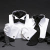 Silk pleated bow tie sets and silk pleated swarovski ties