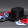 Black collapsable silk top hat