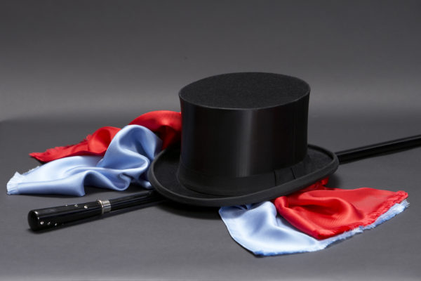 Black collapsable silk top hat