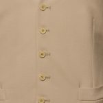 Single breasted buff wool waistcoat  
