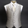 Silver silk diamond lurex waistcoat with lapels