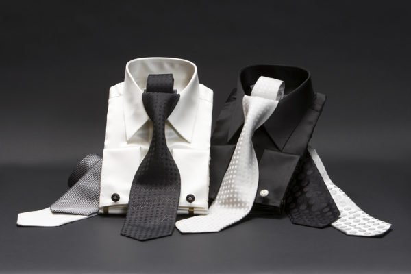 Ivory classic collar satin silk shirt