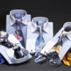 White collar and cuff superfine two fold cotton shirts