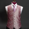 Pink silk waistcoat with silver embroidery