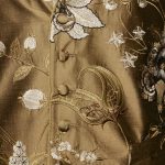 Gold silk waistcoat with embroidery and gold silk piping limited edition