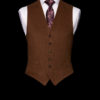 Brown camel coloured cashmere waistcoat