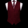 Burgundy doe skin wool waistcoat