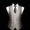 Silver silk basket weave waistcoat