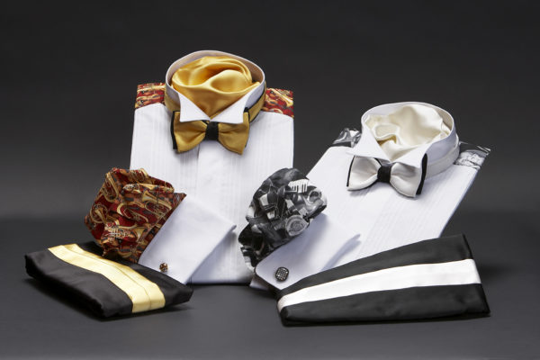 Fancy back cotton dress shirts with printed backs and sleeves